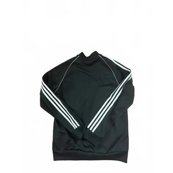 Adidas Black Track Jacket with White Stripes - Picture 2 of 6